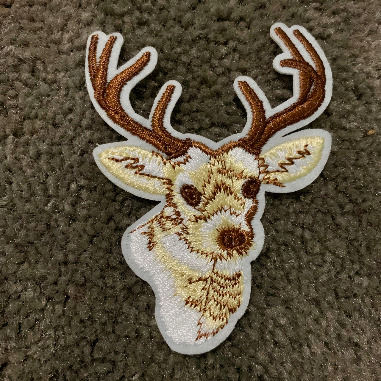 1pc Deer Venison Buck Embroidered Patch Cloth Iron On Applique craft